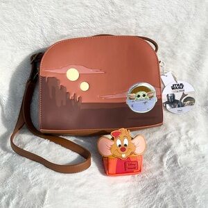 NWT/NWOT Loungefly Star Wars Mandalorian The Child Cradle Crossbody & Key Chain